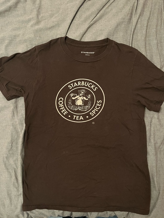 Starbucks Tops - Vintage Brown Starbucks T-shirt featuring the original 1971 siren logo